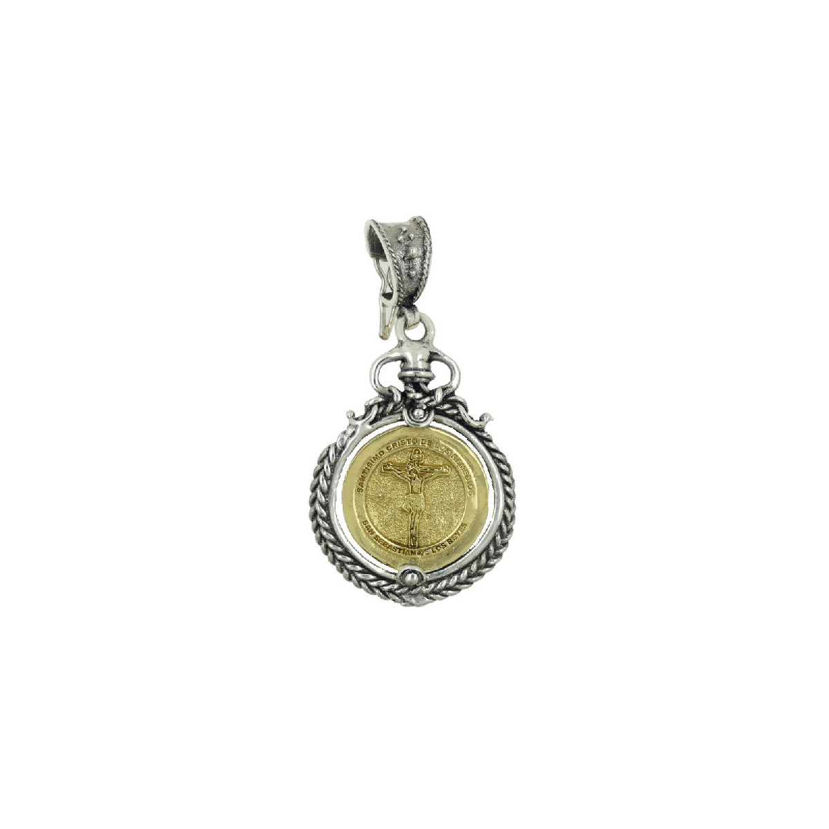 Medallón Altana plata 925 y bronce Cristo de los Remedios E407R