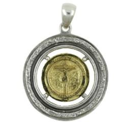 Medallón Altana plata 925 y bronce Cristo de los Remedios E51PR