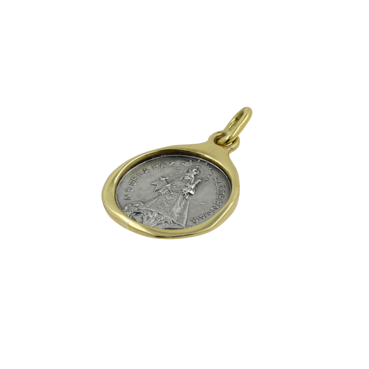 Medalla Altana plata 925 y bronce Virgen de la Paz 11E0527P