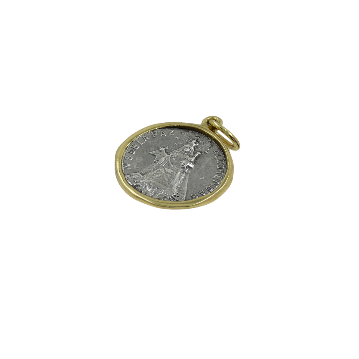 Medalla Altana plata 925 y bronce Virgen de la Paz 11E0528P