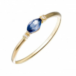 Anillo Itemporatity oro 750 con diamantes y zafiro, talla 14