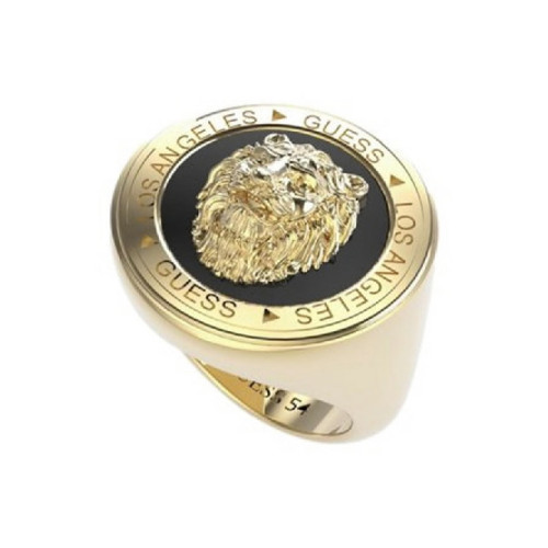 Anillo Guess King Lion acero 316L dorado talla 64