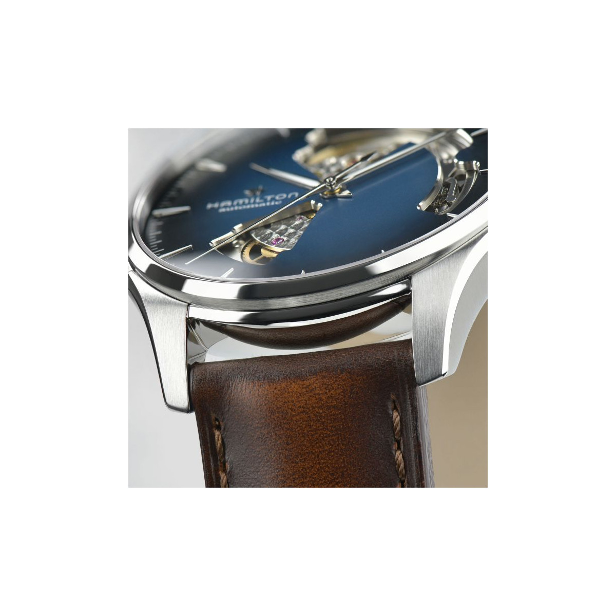 Reloj Hamilton Jazzmaster Open Heart Auto Azul Degradado