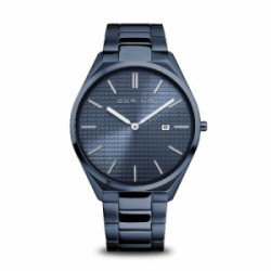 Reloj Bering Ultra Slim azul cepillado para hombre 17240-797