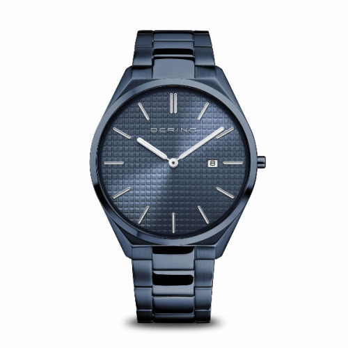 Reloj Bering Ultra Slim azul cepillado para hombre 17240-797