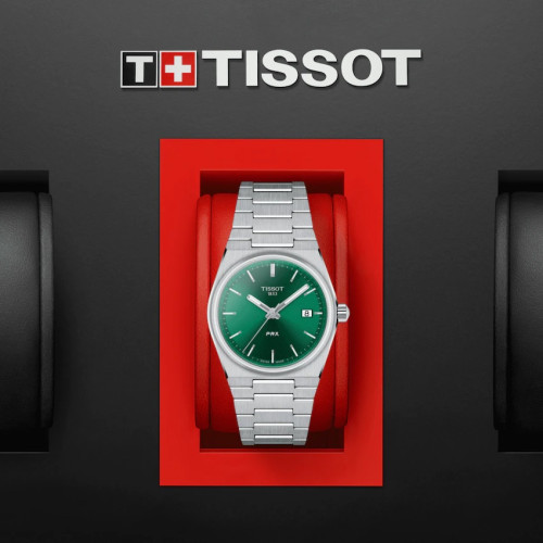Reloj Tissot PRX esfera verde para mujer