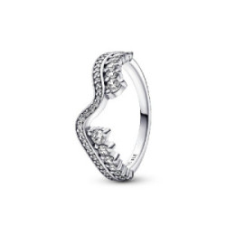 Anillo Pandora Ola Asimétrica Brillante plata 925 talla 52