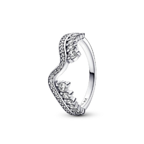 Anillo Pandora Ola Asimétrica Brillante plata 925 talla 52