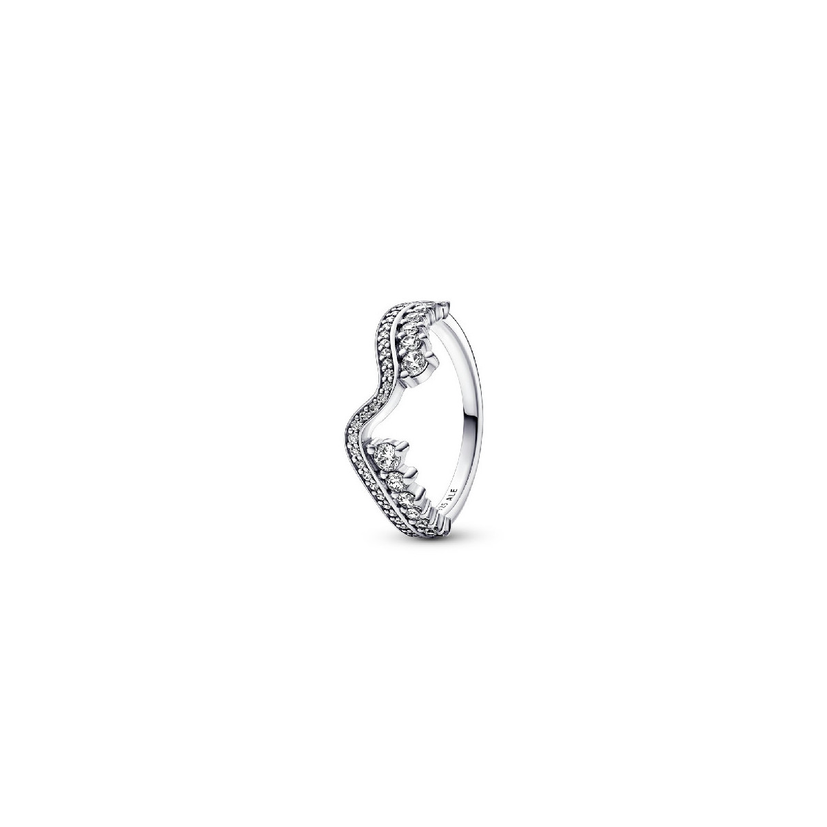 Anillo Pandora Ola Asimétrica Brillante plata 925 talla 52