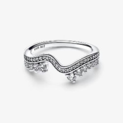 Anillo Pandora Ola Asimétrica Brillante plata 925 talla 54