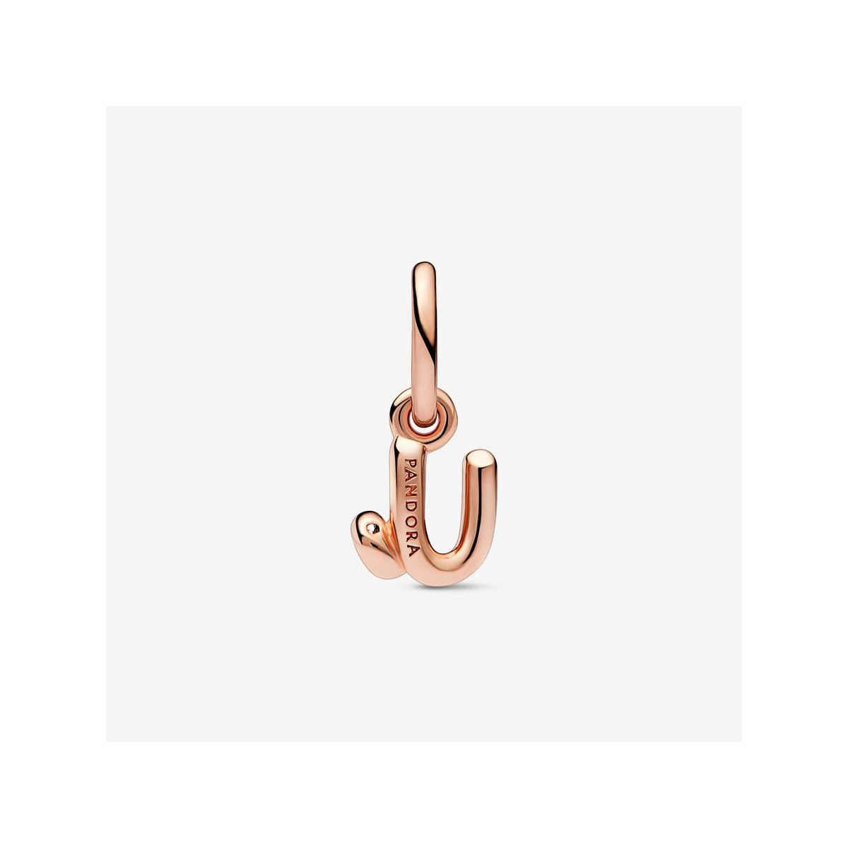 Abalorio Pandora Colgante Letra Minúscula U del Alfabeto