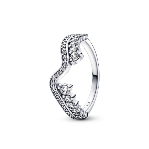 Anillo Pandora Ola Asimétrica Brillante plata 925 talla 54