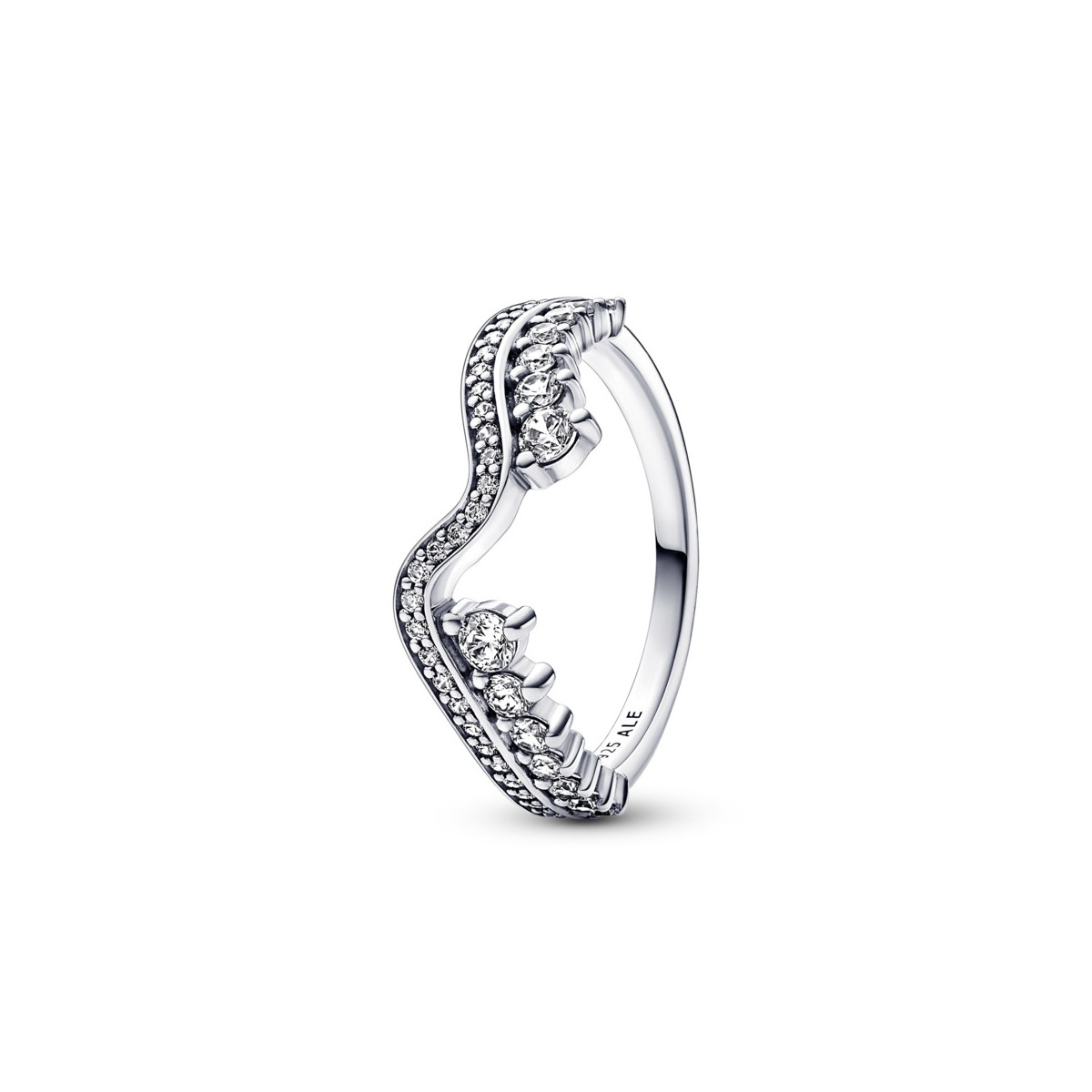 Anillo Pandora Ola Asimétrica Brillante plata 925 talla 54