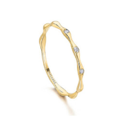 Anillo Lecarré oro 750 con diamantes, talla 13