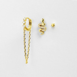 Set piercings Luxenter plata 925 dorada