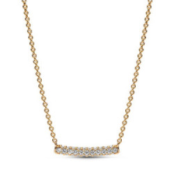 Collar Pandora plata dorada Fila en Pavé