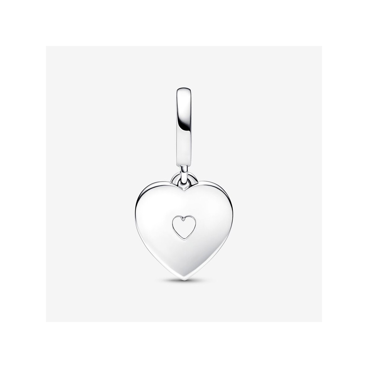 Abalorio Pandora plata 925 Colgante Doble Corazón Blanco Anacarado