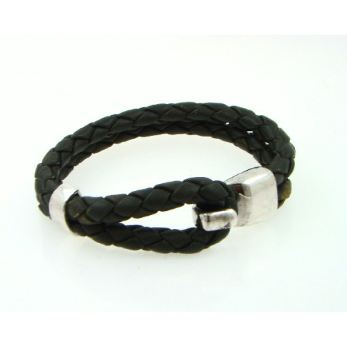 Pulsera Luxenter piel y plata 925 unisex