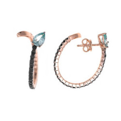 Pendientes Salvatore plata 925 rosé.