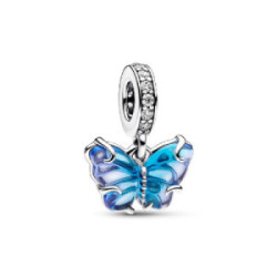 Abalorio Pandora Moments de Cristal de Murano Mariposa plata 925