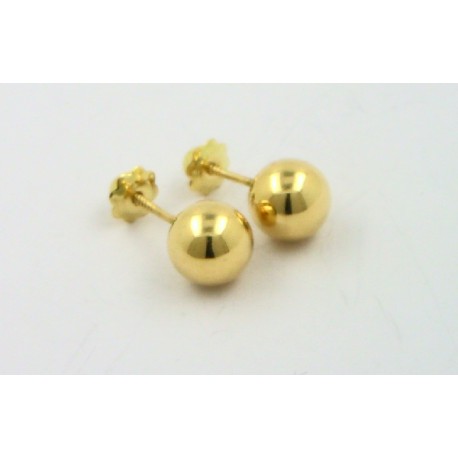 Pendientes oro 750 bola 7mm