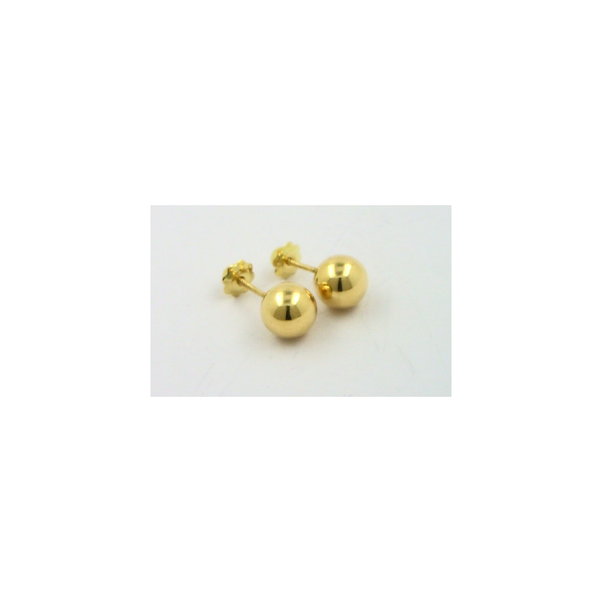 Pendientes oro 750 bola 7mm