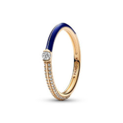 Anillo Dual Azul y Pavé de Pandora ME plata rosa talla 52