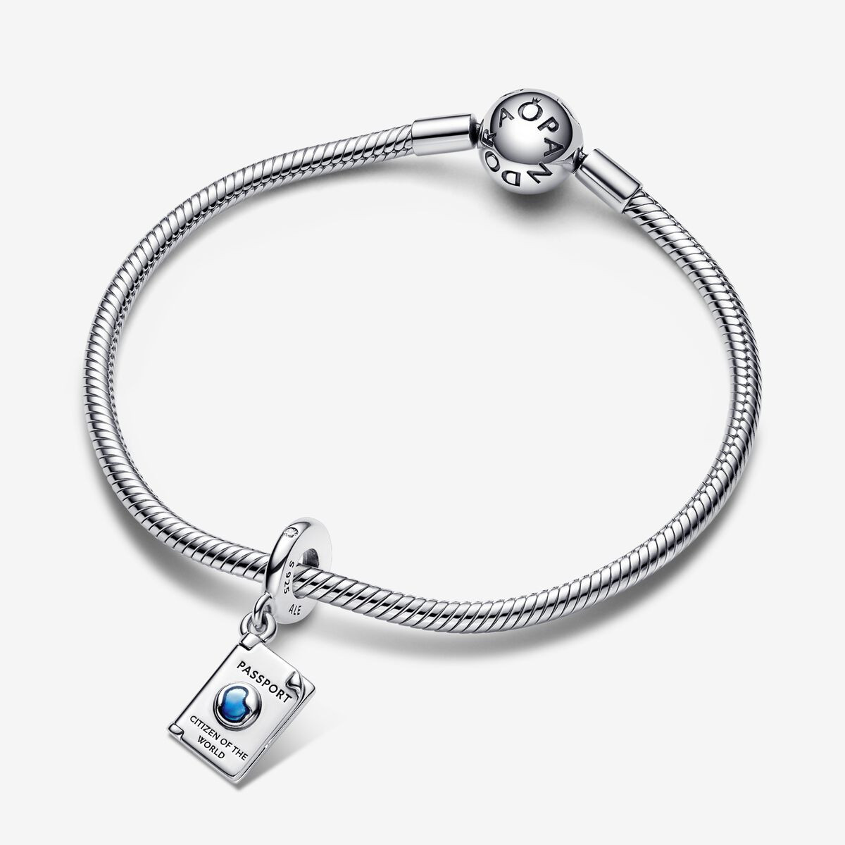 Abalorio Pandora Moments plata 925 Colgante Pasaporte