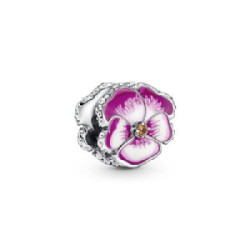 Abalorio Pandora Moments Flor Pensamiento rosa plata 925