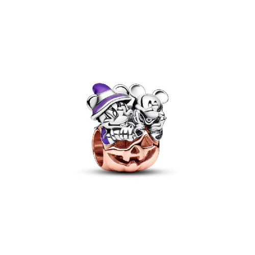 Abalorio Pandora plata 925 Calabaza de Halloween de Mickey Mouse & Minnie Mouse de Disney