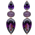 Pendientes Luxenter Egrak plata rosa 925
