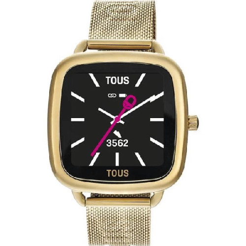 Reloj smartwatch Tous D-Connect con brazalete de acero IPG dorado