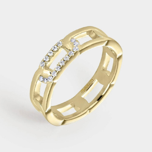 Anillo Itemporality plata 925 dorada talla 14