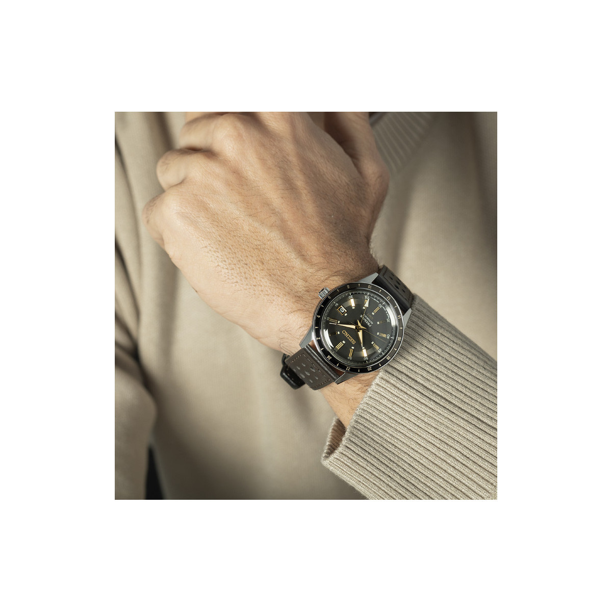 Reloj Seiko Presage Style 60's GMT Correa marrón