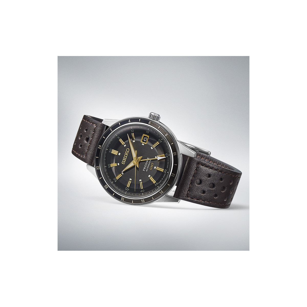 Reloj Seiko Presage Style 60's GMT Correa marrón