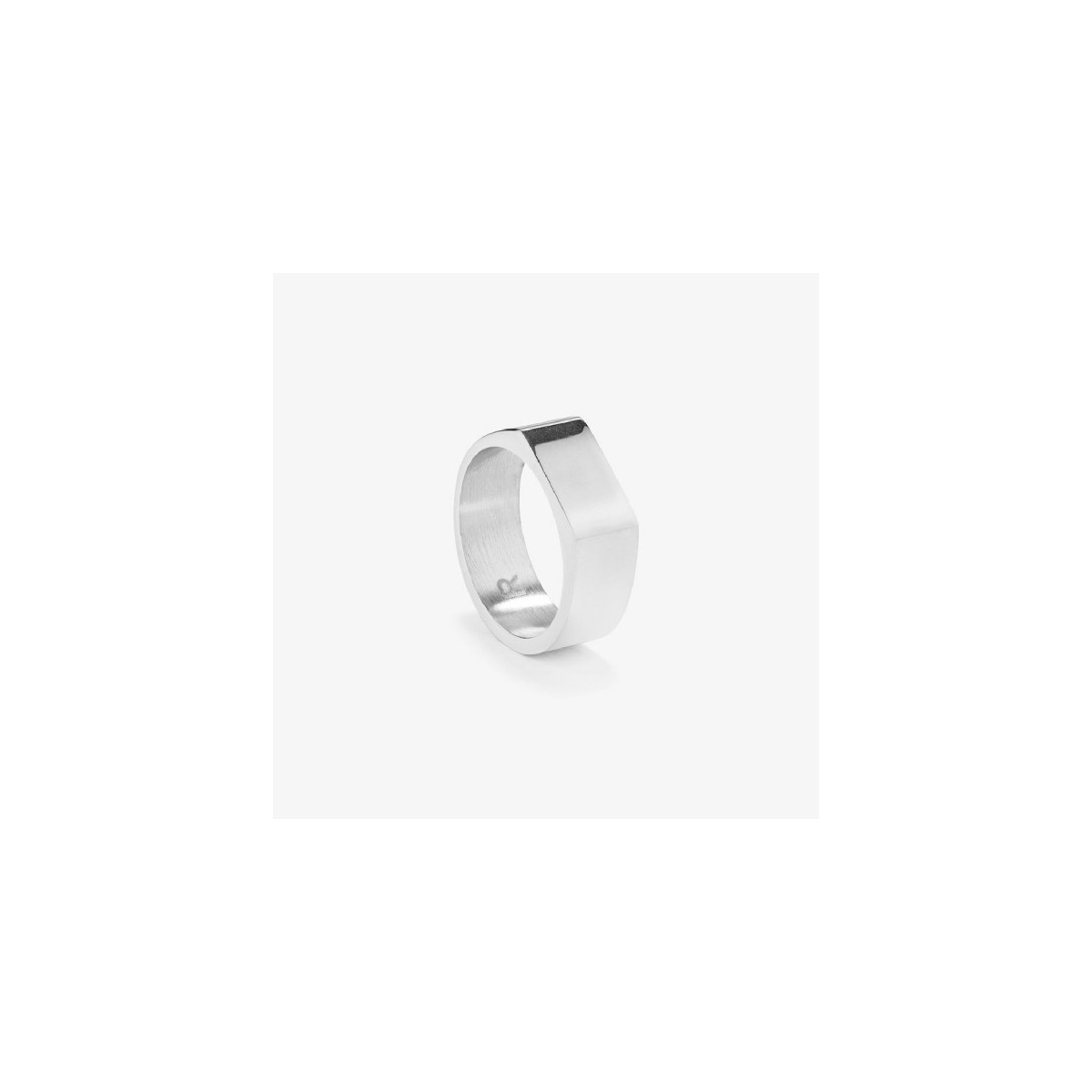 Anillo Radiant sello Hombre acero Slim talla 26