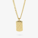 Collar Radiant Acero Dorado Hombre placa PLATE