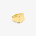 Anillo Radiant sello Hombre acero dorado Shine talla 24