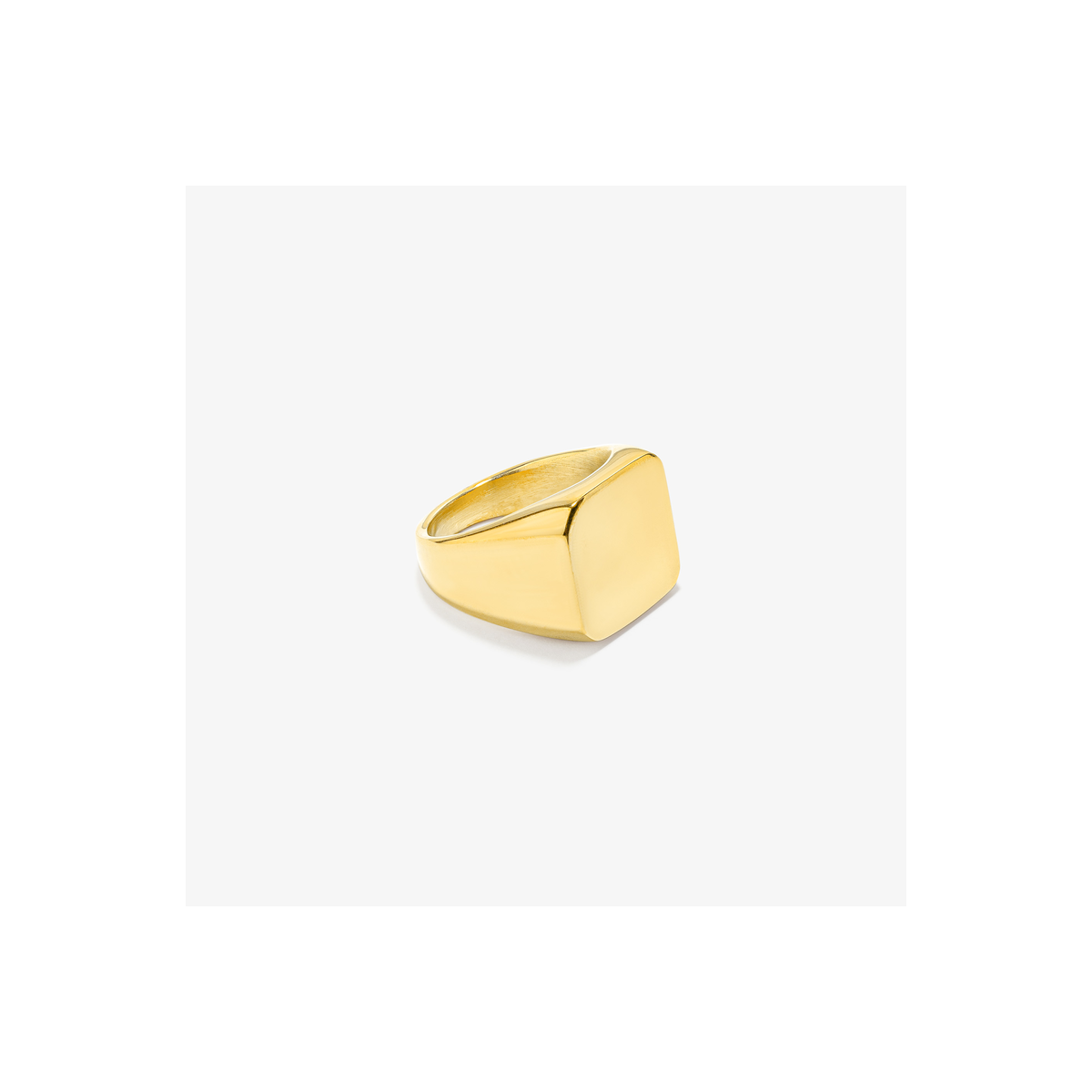 Anillo Radiant sello Hombre acero dorado Shine talla 24