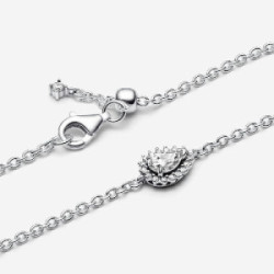 Pulsera Pandora plata 925 Halo Brillante Corte Pera 18cm