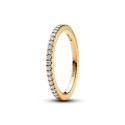 Anillo Pandora dorado Banda Brillante talla 56