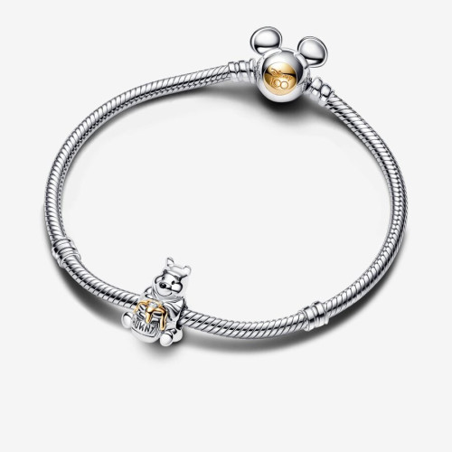 Abalorio Pandora Moments plata 925 Colgante Winnie the Pooh 100 Aniversario de Disney con Diamante sintético