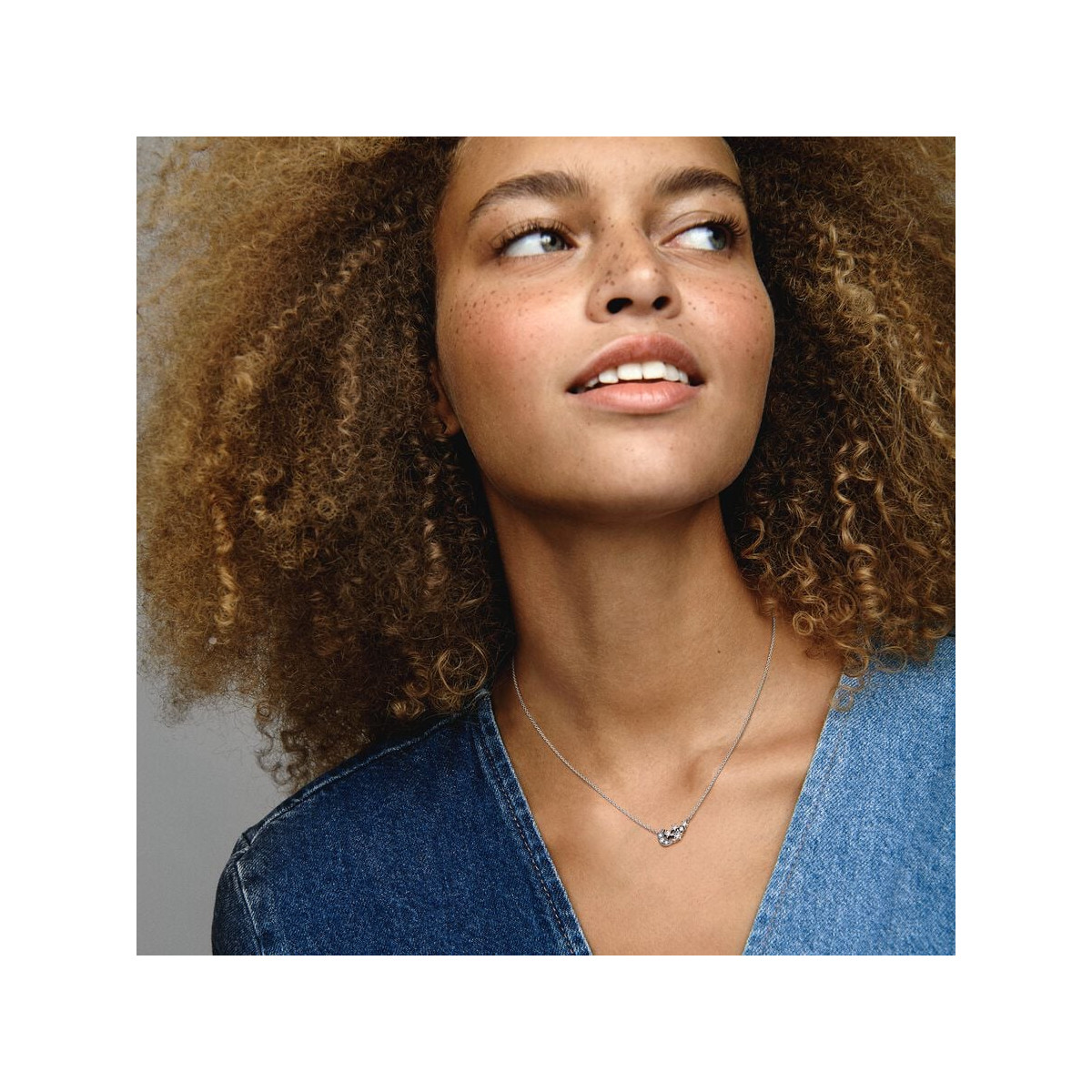 Collar Pandora plata 925 Luna y Estrella Brillantes