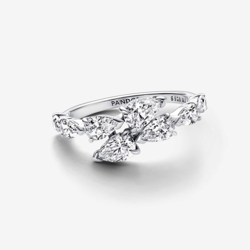 Anillo Pandora plata Banda Brillante Superpuesta talla 54
