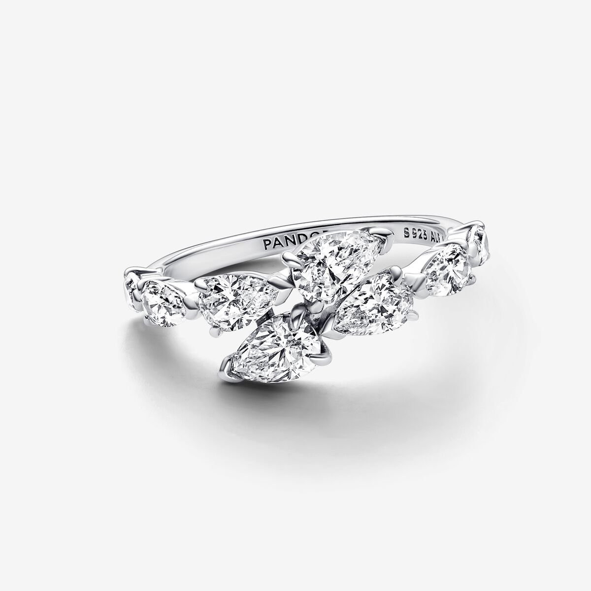 Anillo Pandora plata Banda Brillante Superpuesta talla 54