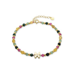 Pulsera Luxenter Mariposa plata 925 dorada