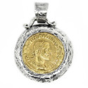 Colgante La Perionda Sestercio Filipo I plata 925 y bronce