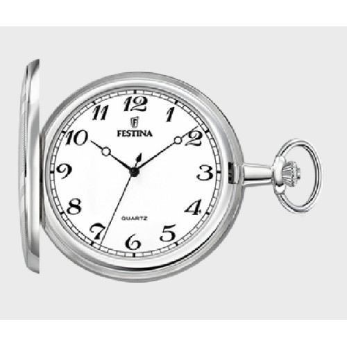 Reloj de bolsillo Festina con tapa y leontina