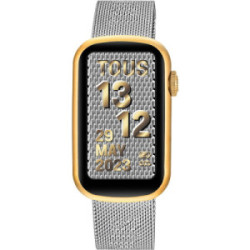 Reloj Tous T-Band smartwatch con brazalete de acero y caja de aluminio en color IPG dorado