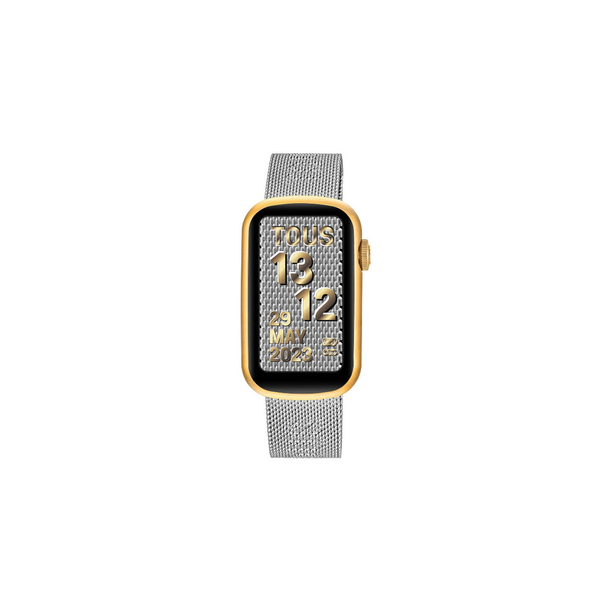 Reloj Tous T-Band smartwatch con brazalete de acero y caja de aluminio en color IPG dorado